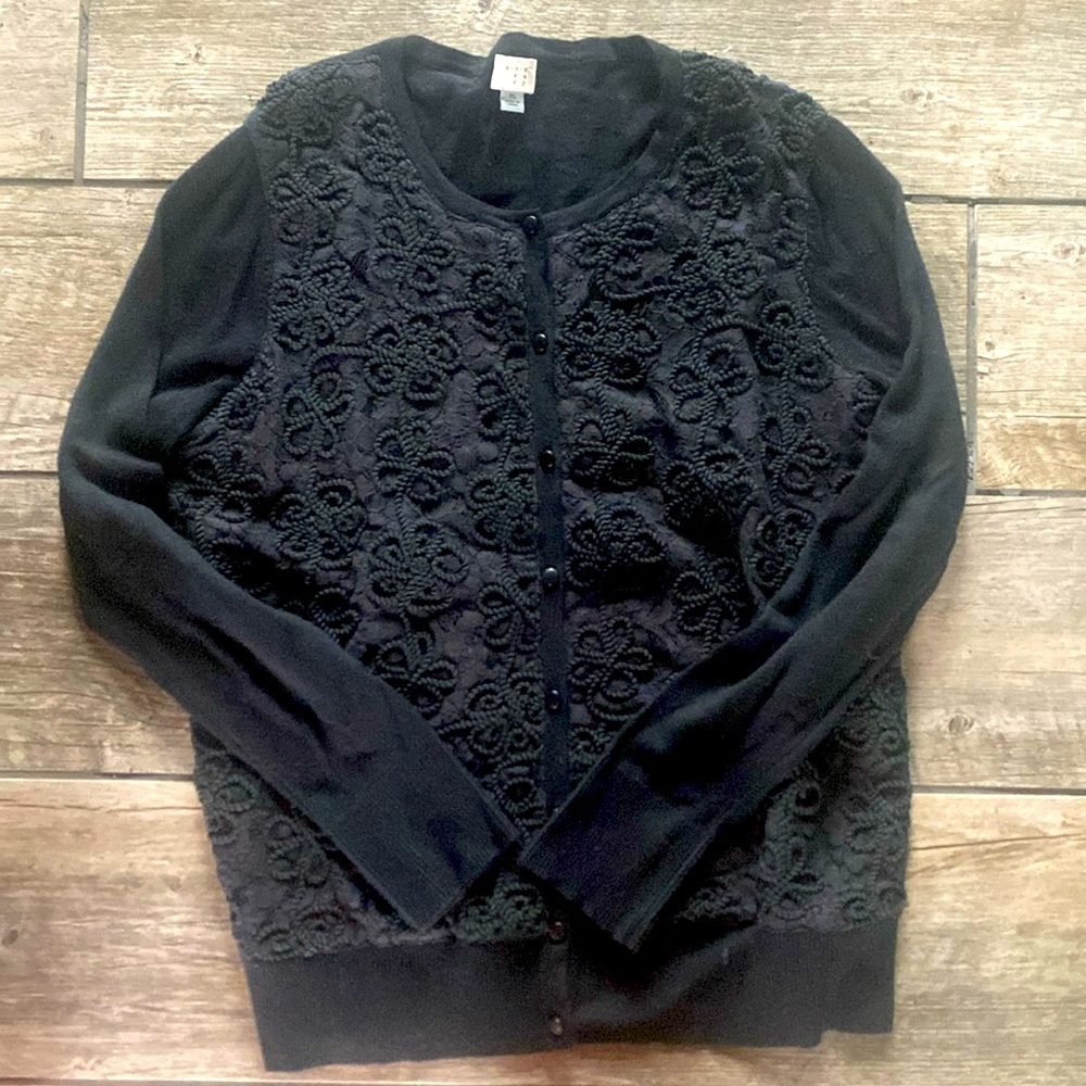 Dressy black cardigan sweater